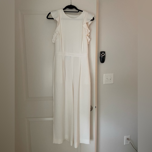 J. Crew Ruffle Jumpsuit in Ivory (NWT) - Picture 2 of 4